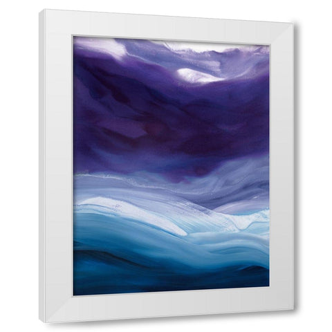Lavender Sky White Modern Wood Framed Art Print by Guererra, Teodora