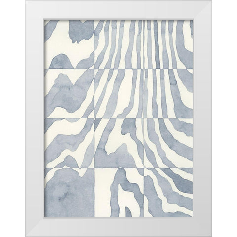 Indigo Grain II White Modern Wood Framed Art Print by Galapon, Nikki