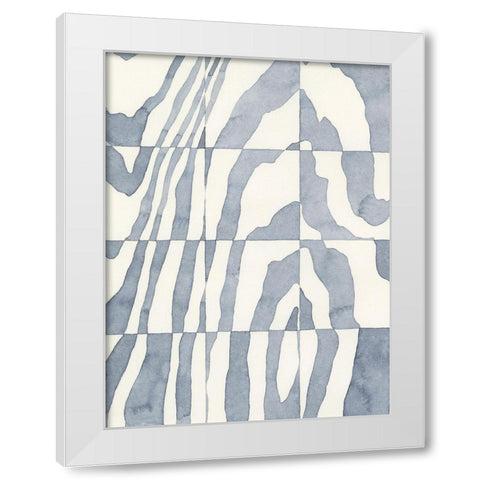 Indigo Grain III White Modern Wood Framed Art Print by Galapon, Nikki