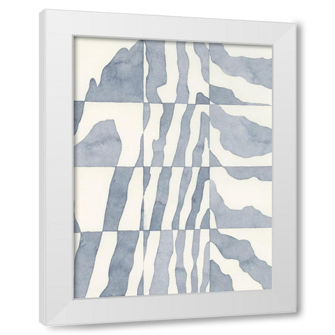 Indigo Grain IV White Modern Wood Framed Art Print by Galapon, Nikki