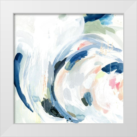 Tailspin I White Modern Wood Framed Art Print by Borges, Victoria
