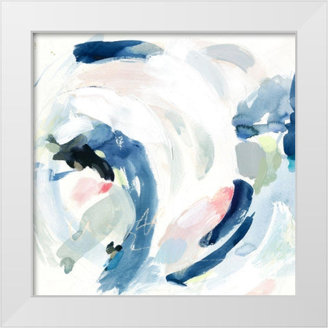 Tailspin III White Modern Wood Framed Art Print by Borges, Victoria