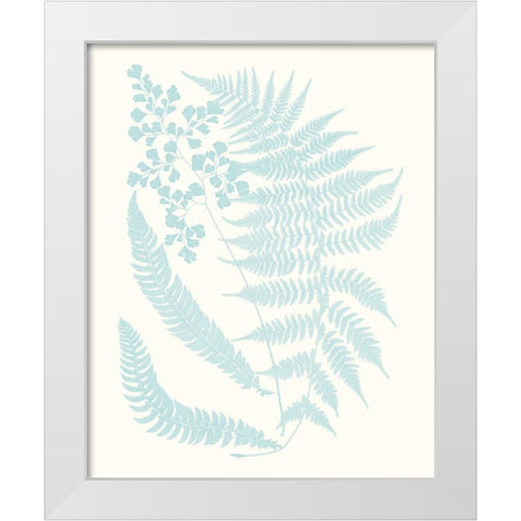 Serene Ferns II White Modern Wood Framed Art Print by Vision Studio