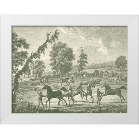 Equestrian Scenes III White Modern Wood Framed Art Print by Vision Studio