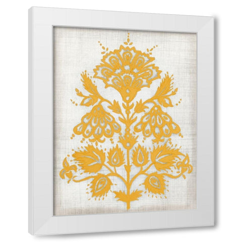 Saffron Detail I White Modern Wood Framed Art Print by Meagher, Megan