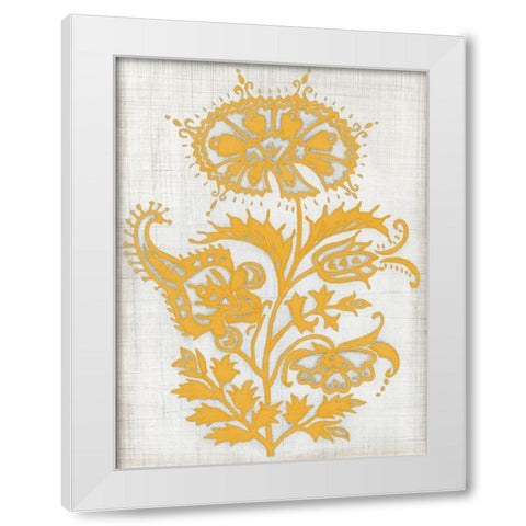 Saffron Detail II White Modern Wood Framed Art Print by Meagher, Megan