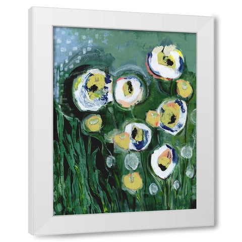 Modern White Floral III White Modern Wood Framed Art Print by Daavettila, Tara