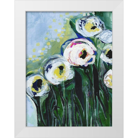 Modern White Floral IV White Modern Wood Framed Art Print by Daavettila, Tara