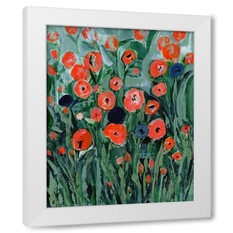 All that Jazz Garden II White Modern Wood Framed Art Print by Daavettila, Tara