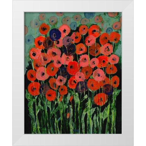 All that Jazz Garden III White Modern Wood Framed Art Print by Daavettila, Tara