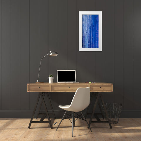 Abstracted Iris Field I White Modern Wood Framed Art Print by Guererra, Teodora