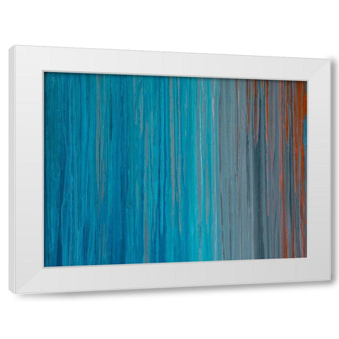 Drenched in Teal I White Modern Wood Framed Art Print by Guererra, Teodora