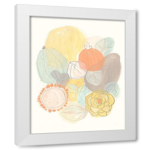 Abstract Succulents II White Modern Wood Framed Art Print by Vess, June Erica