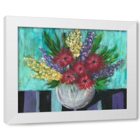 Early Summer Blooms II White Modern Wood Framed Art Print by Moore, Regina