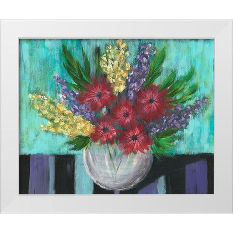 Early Summer Blooms II White Modern Wood Framed Art Print by Moore, Regina