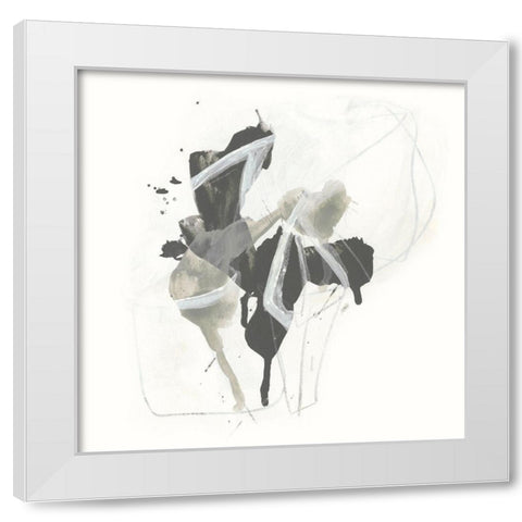 Monochrome Missive II White Modern Wood Framed Art Print by Vess, June Erica
