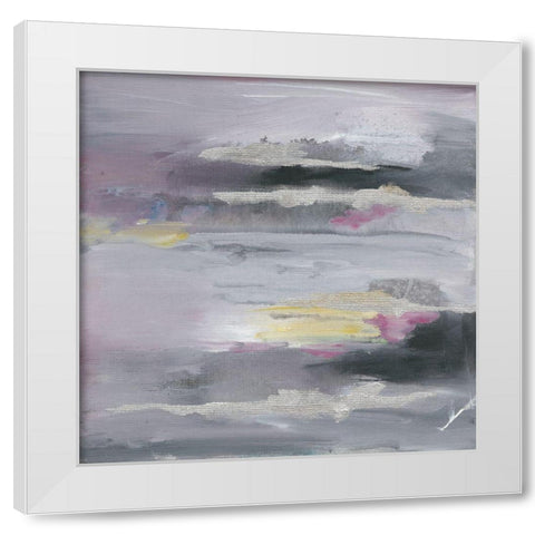 Silver Crossing I White Modern Wood Framed Art Print by Combs, Joyce