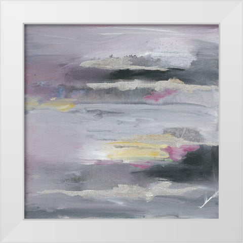 Silver Crossing I White Modern Wood Framed Art Print by Combs, Joyce
