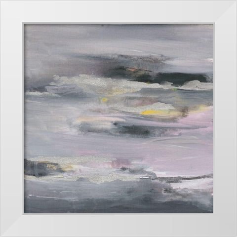 Silver Crossing II White Modern Wood Framed Art Print by Combs, Joyce