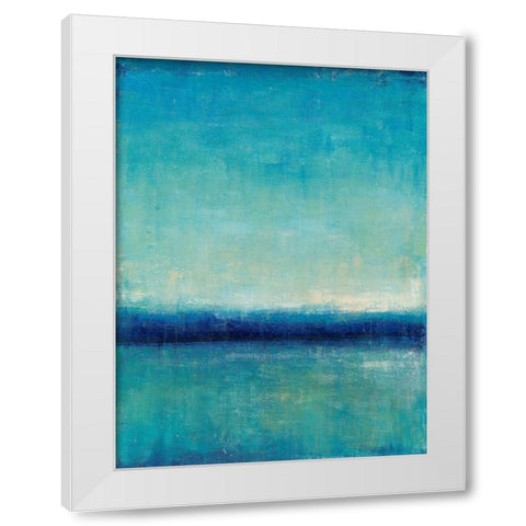 Blue Horizon I White Modern Wood Framed Art Print by OToole, Tim