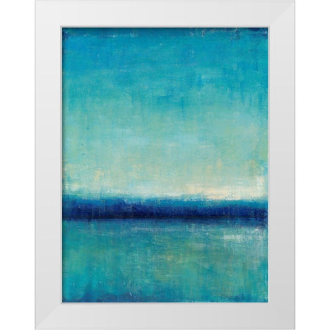 Blue Horizon I White Modern Wood Framed Art Print by OToole, Tim