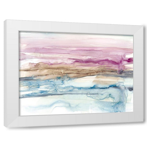 Umber and Fuchsia Vista II White Modern Wood Framed Art Print by Goldberger, Jennifer