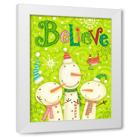 Bright Believe I White Modern Wood Framed Art Print by Eisner, Viv