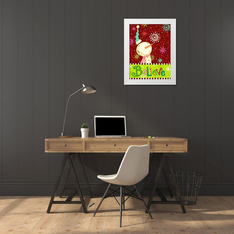 Bright Believe II White Modern Wood Framed Art Print by Eisner, Viv