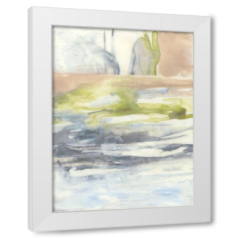 Waxen Strata I White Modern Wood Framed Art Print by Goldberger, Jennifer