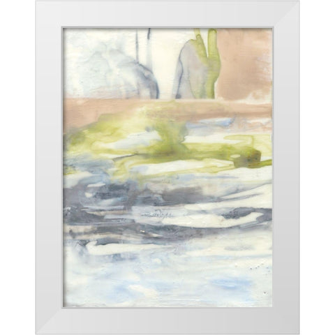 Waxen Strata I White Modern Wood Framed Art Print by Goldberger, Jennifer