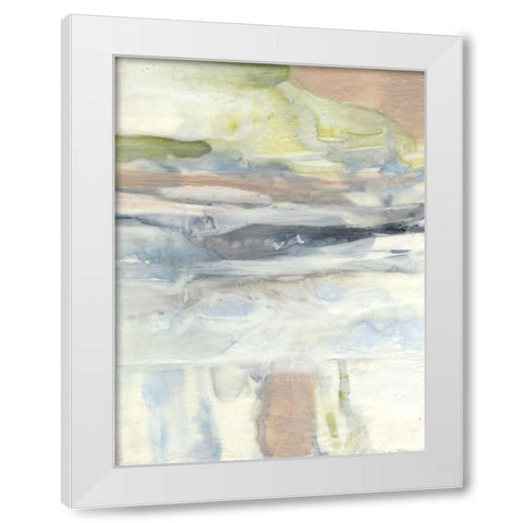 Waxen Strata II White Modern Wood Framed Art Print by Goldberger, Jennifer