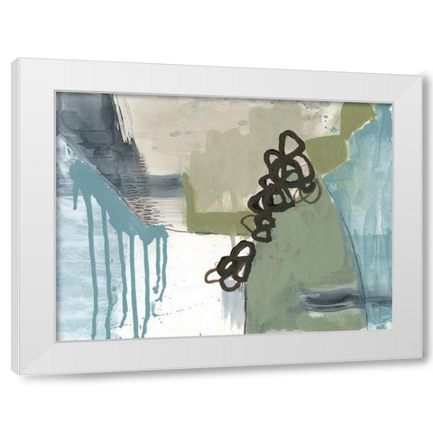 Umber Links II White Modern Wood Framed Art Print by Goldberger, Jennifer