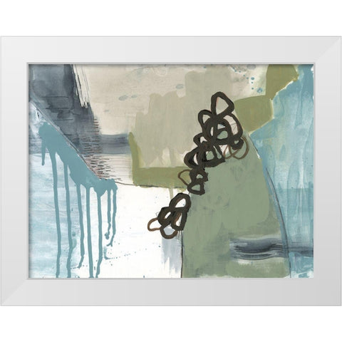 Umber Links II White Modern Wood Framed Art Print by Goldberger, Jennifer