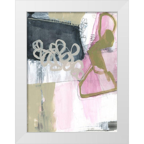 Olive Marks I White Modern Wood Framed Art Print by Goldberger, Jennifer