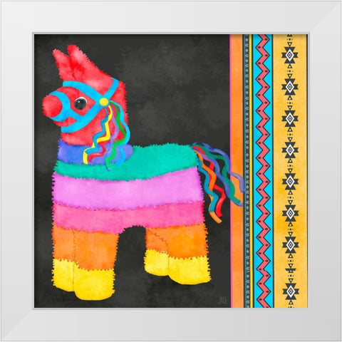 PiÃ±ata Party I White Modern Wood Framed Art Print by Reynolds, Jade