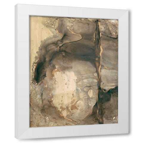 Ancient Rock I White Modern Wood Framed Art Print by Combs, Joyce