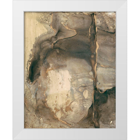 Ancient Rock I White Modern Wood Framed Art Print by Combs, Joyce