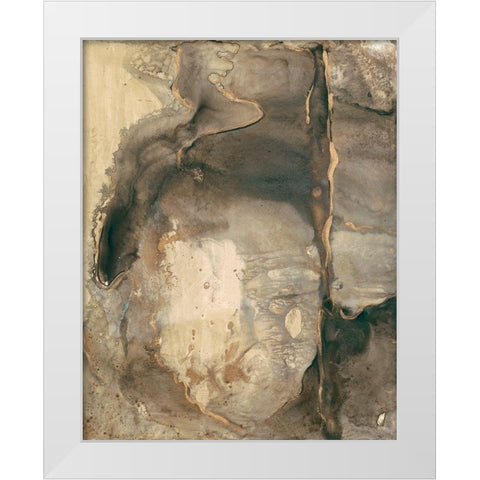 Ancient Rock I White Modern Wood Framed Art Print by Combs, Joyce