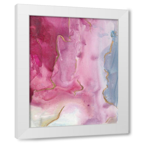 Magenta Dream I White Modern Wood Framed Art Print by Combs, Joyce