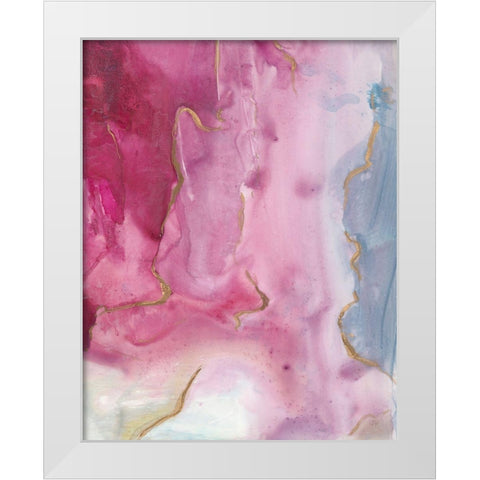 Magenta Dream I White Modern Wood Framed Art Print by Combs, Joyce