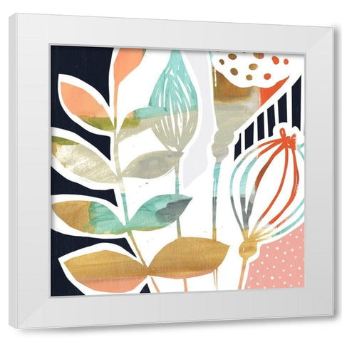 Poppy Pods II White Modern Wood Framed Art Print by Borges, Victoria