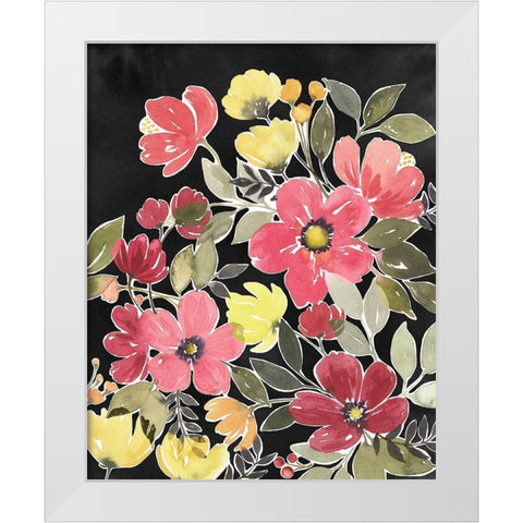 Night Flora I White Modern Wood Framed Art Print by Popp, Grace