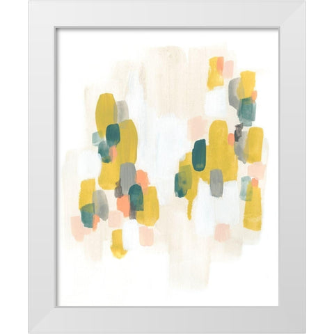 Verdant Spectrum I White Modern Wood Framed Art Print by Vess, June Erica