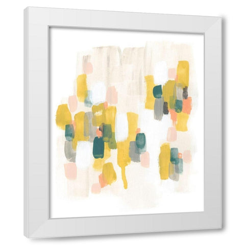 Verdant Spectrum II White Modern Wood Framed Art Print by Vess, June Erica