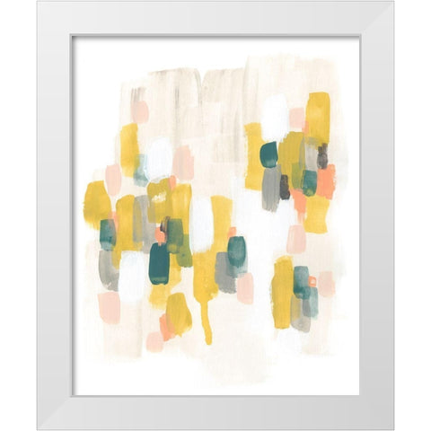 Verdant Spectrum II White Modern Wood Framed Art Print by Vess, June Erica