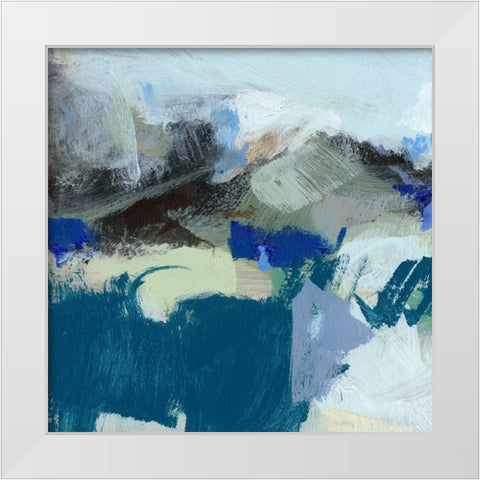 Moon I White Modern Wood Framed Art Print by Long, Christina
