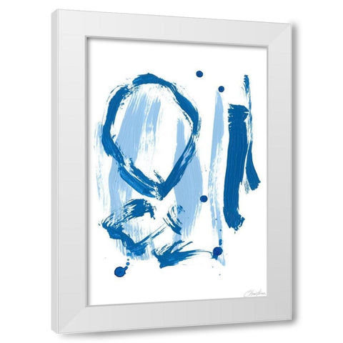 Blue Breeze IV White Modern Wood Framed Art Print by Long, Christina