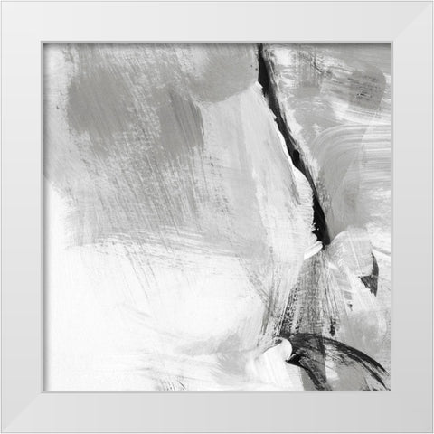 Soft Grey III White Modern Wood Framed Art Print by Long, Christina