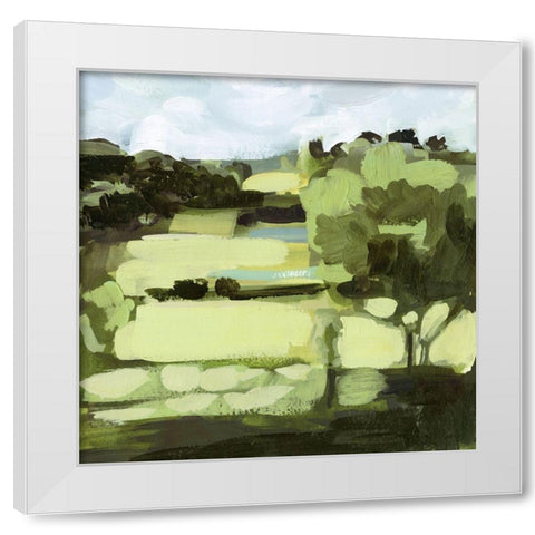 Verdant Daze I White Modern Wood Framed Art Print by Borges, Victoria