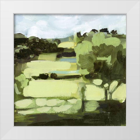 Verdant Daze I White Modern Wood Framed Art Print by Borges, Victoria